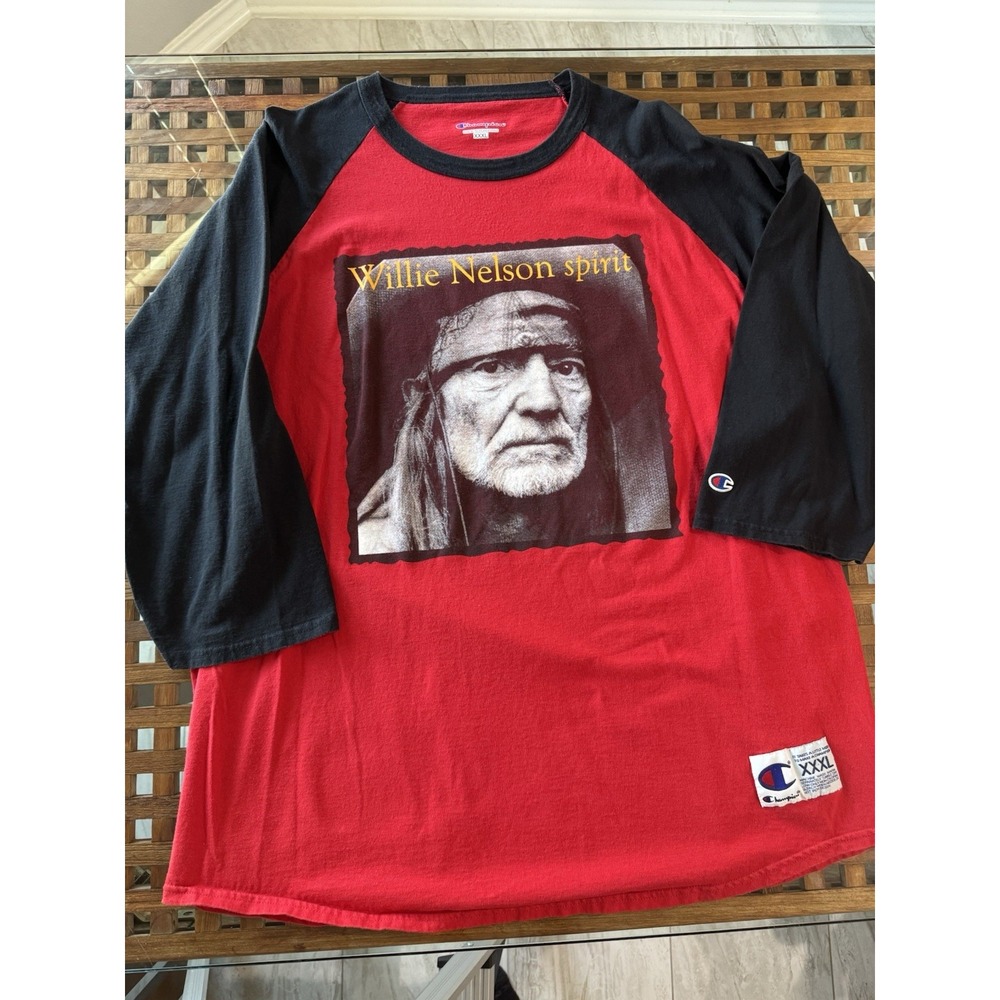 Willie Nelson‎ Spirit Champion Baseball Shirt Last Of The Breed Size XXXL Raglan